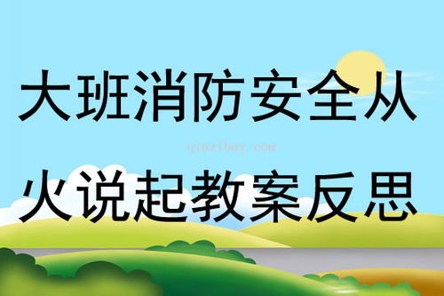 大班消防安全《從火說(shuō)起》教案反思 點(diǎn)燃安全意識(shí)，守護(hù)童年平安